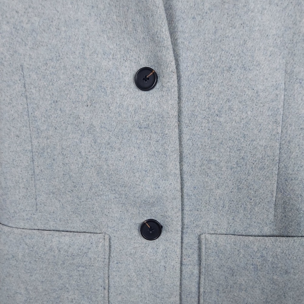Abercrombie & Fitch Two Button Lined Winter Coat Light Gray XS - Picture 3 of 12
